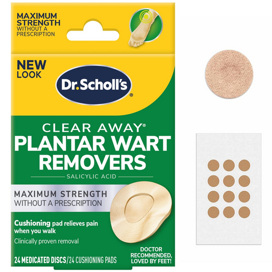 Dr. Scholl's Clear Away Wart Remover Pads Plantar for Feet - 24ct