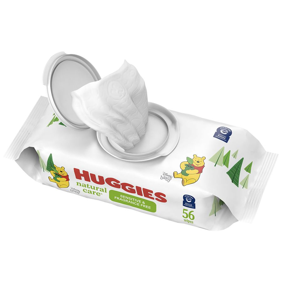 Huggies Natural Care Sensitive Unscented Baby Wipes, 56 Wipes