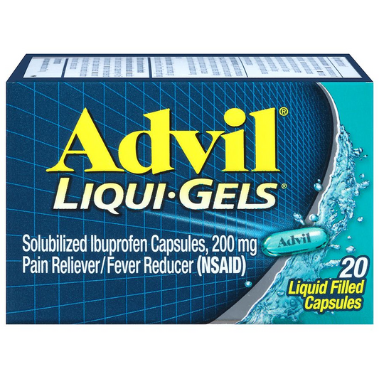 Advil Liqui-Gels Pain Reliever/Fever Reducer Liquid Filled Capsules - Ibuprofen (NSAID), 20 Count