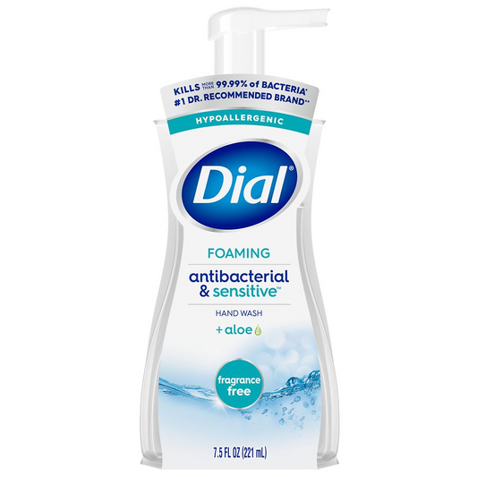 Dial Complete Clean And Gentle Antibacterial Foaming Hand Wash, Fragrance Free, 7.5oz