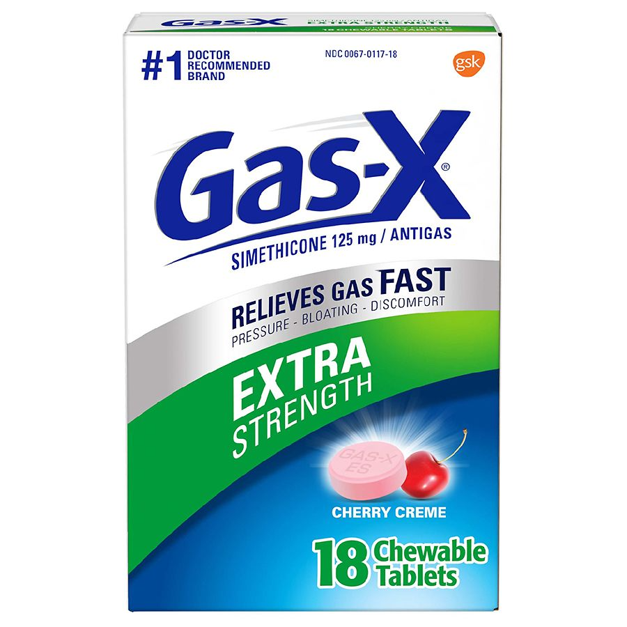 Gas-X Extra Strength Antigas Chewable Cherry Crème Tablets, 18ct