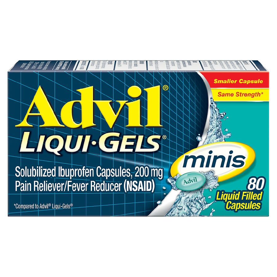 Advil Pain Reliever/Fever Reducer Liqui-Gel Minis - Ibuprofen (NSAID), 80 Count