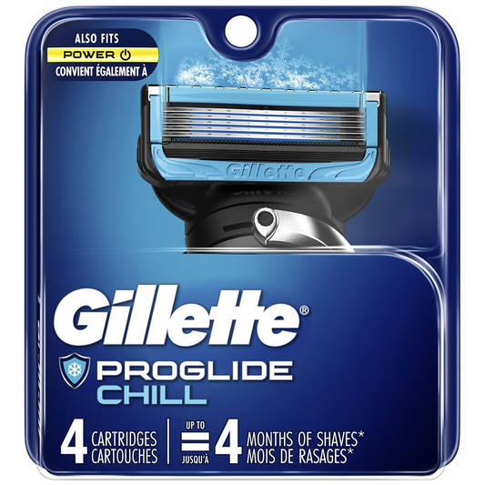 Gillette ProGlide Chill Razor Refills for Men. 4ct