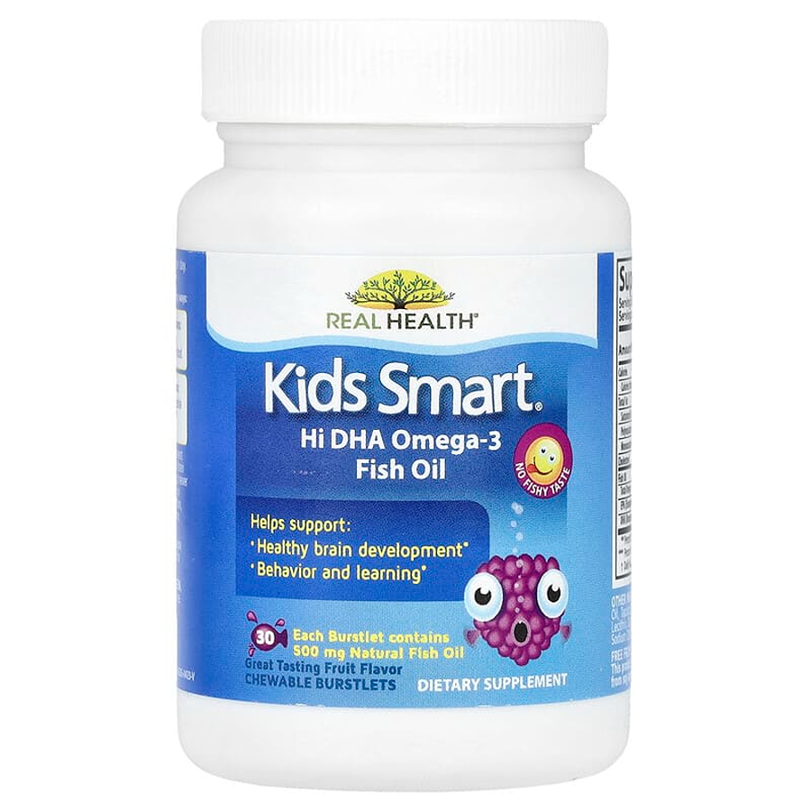 Real Health Bioglan Kids Smart Omega 3 Fish Oil, 30 Chewable Burstlets