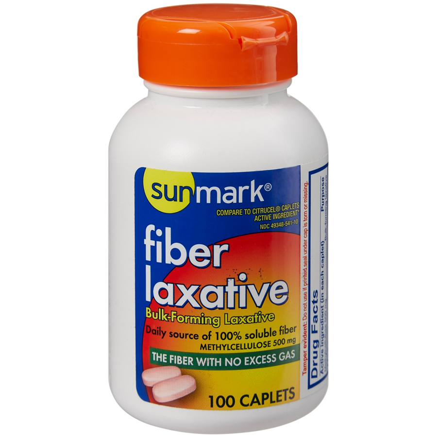 Sunmark Methyl Cellulose Laxative, 100 Caplets