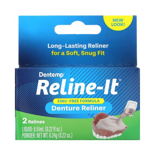 Dentemp Reline It Denture Reliner Kit for Both Upper and Lower Dentures