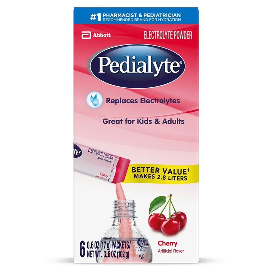 Pedialyte Electrolyte Powder, Cherry, 6 Packets