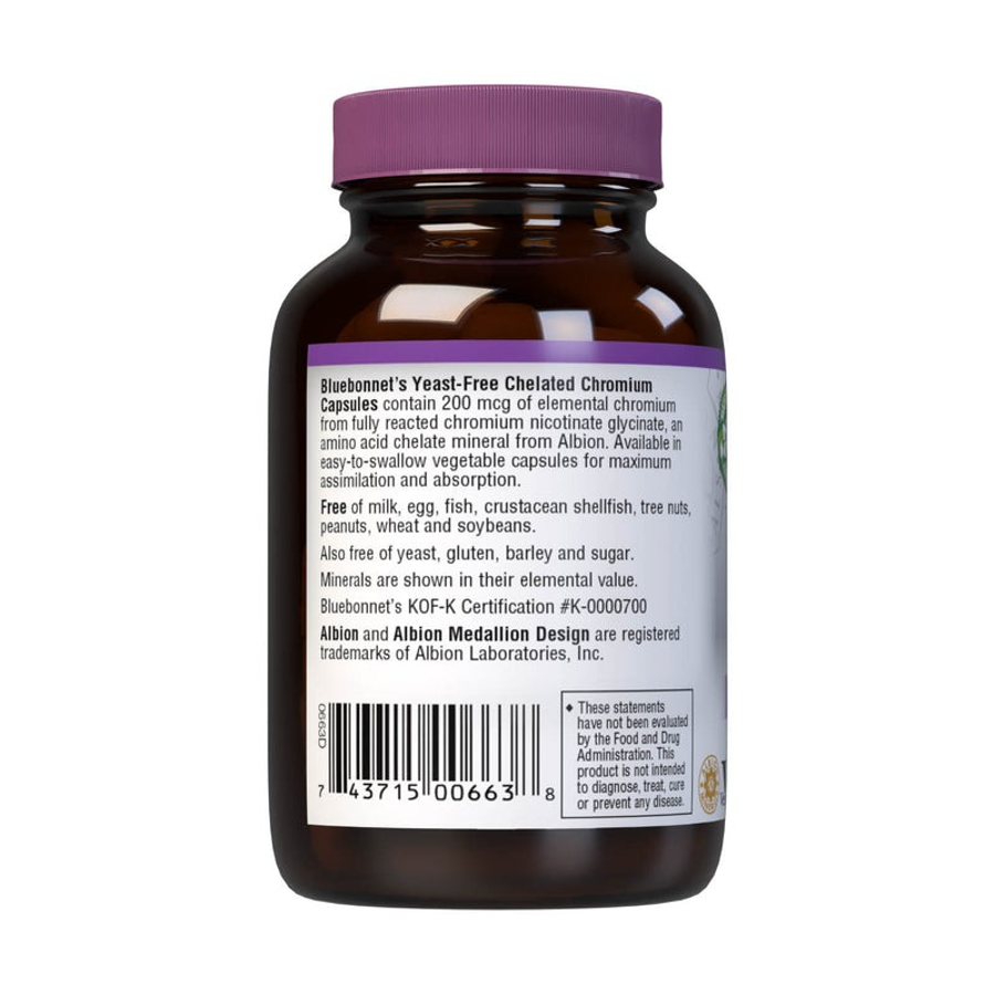 Bluebonnet Yeast-Free Chelated Chromium - 90 Vegetable Capsules