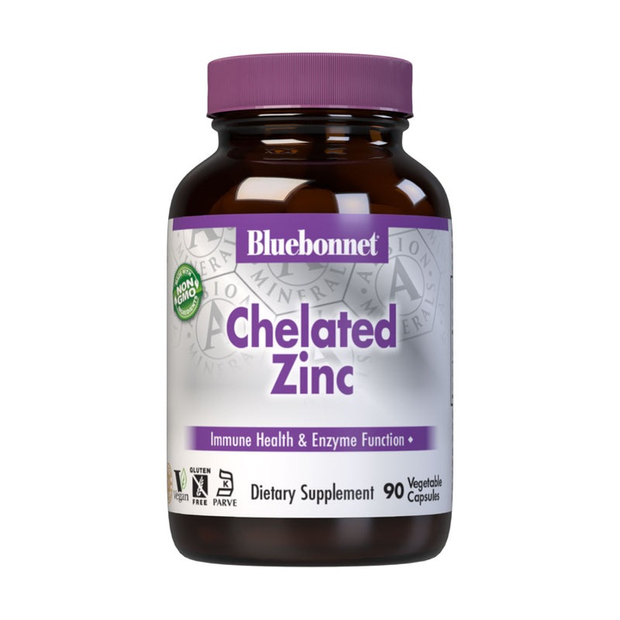 Bluebonnet Chelated Zinc, 90 Vegetable Capsules