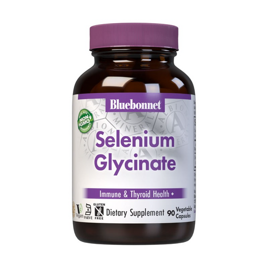 Bluebonnet Albion Selenium Glycinate Yeast-Free 200 mcg, 90 Vegetarian Capsules