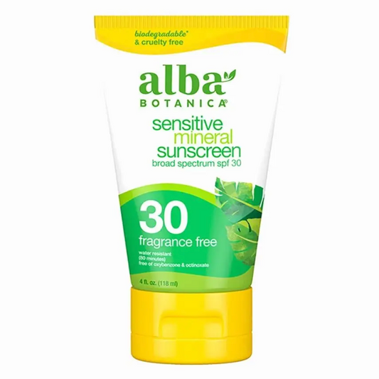 Alba Botanica Sheer Mineral Fragrance-Free Sunscreen SPF 30 3 fl. oz.