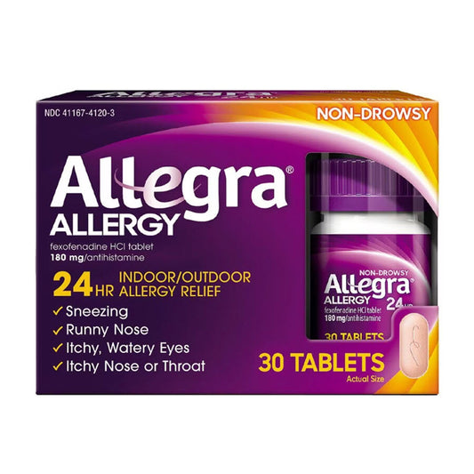 Allegra 24hr Non-Drowsy Antihistamine, 30 Tablets, 180 mg