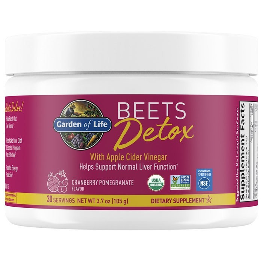 Garden of Life Beets Detox with Apple Cider Vinegar Cranberry Pomegranate, 3.7 oz