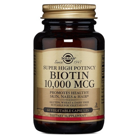 Solgar Biotin 10,000 Mcg, 60 Vegetable Capsules