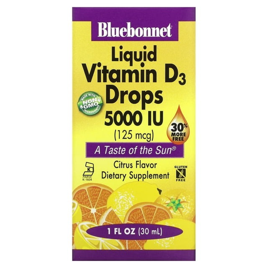 Bluebonnet Liquid Vitamin D3 Drops 5000 Iu (125 Mcg)