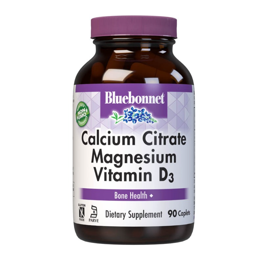 Bluebonnet Calcium Citrate Magnesium Plus Vitamin D3, 90 Caplets