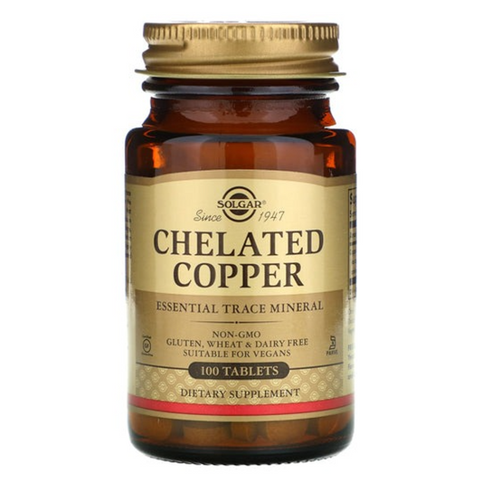 Solgar Chelated Copper, 100 Tablets