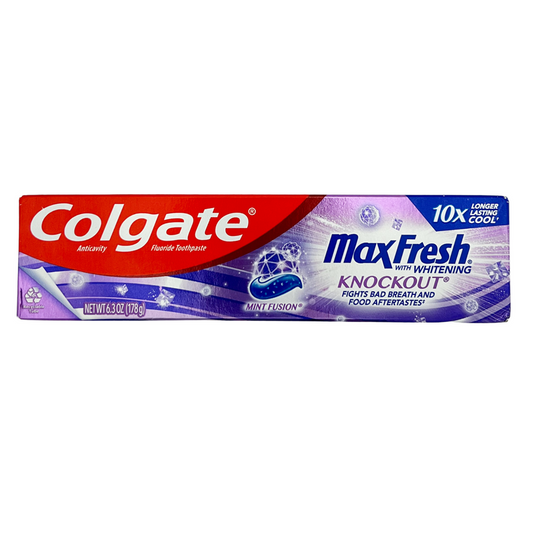 Colgate Max Fresh Whitening Gel Toothpaste, Knockout Mint, 6.3oz