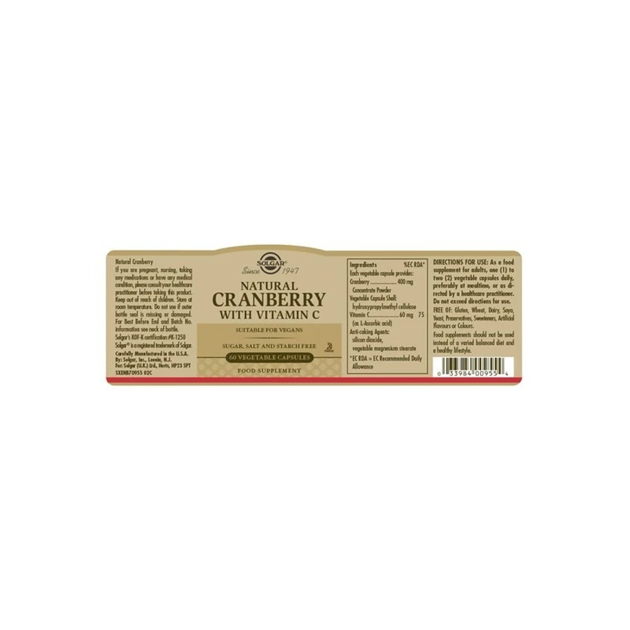 Solgar Cranberry Extract, 60 Vegetable Capsules