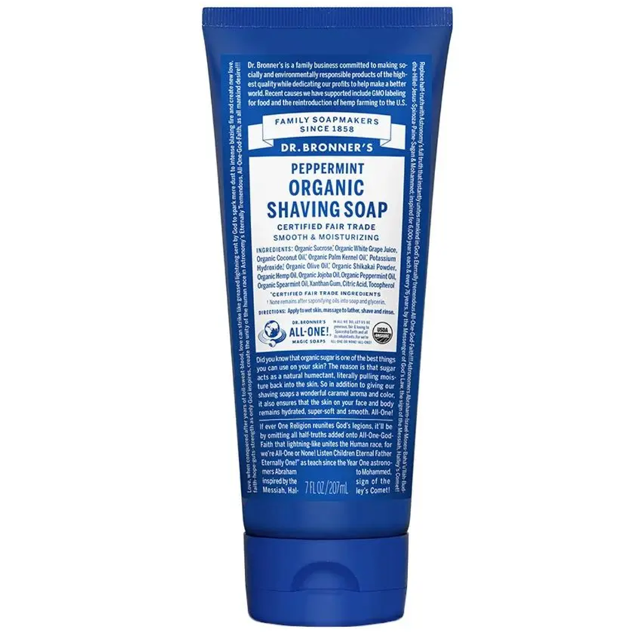 Dr. Bronner's Organic Spearmint Peppermint Shave Soap 7 fl. oz.