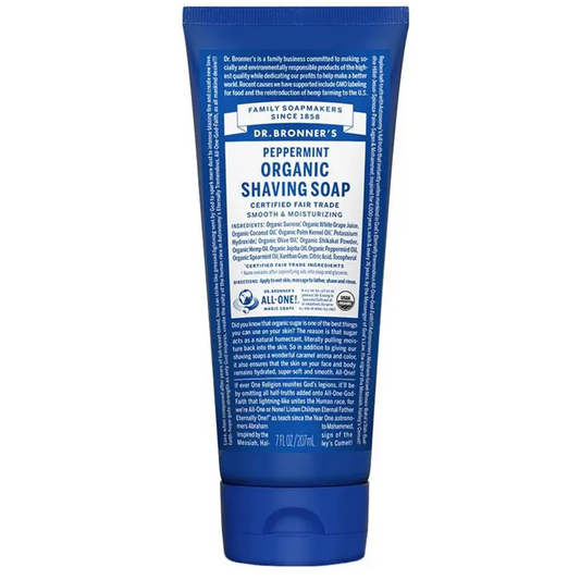 Dr. Bronner's Organic Spearmint Peppermint Shave Soap 7 fl. oz.