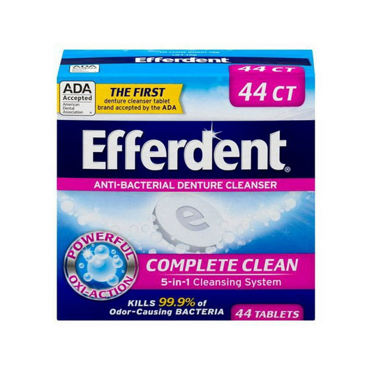 Efferdent Antibacterial Denture And Retainer Cleanser, 44 Tablets