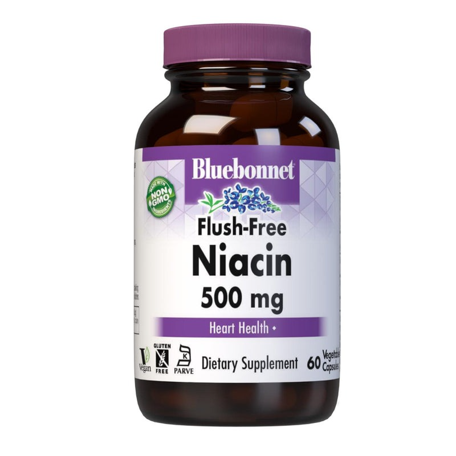 Bluebonnet Flush-Free Niacin 500 mg - 60 Vegetable Capsules