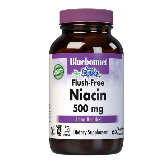 Bluebonnet Flush-Free Niacin 500 mg - 60 Vegetable Capsules