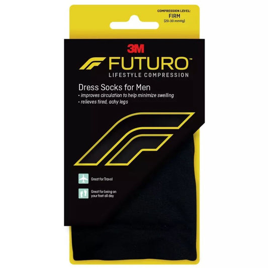 FUTURO Men's Dress Socks for Improved Circulation - Black, XL 71037EN