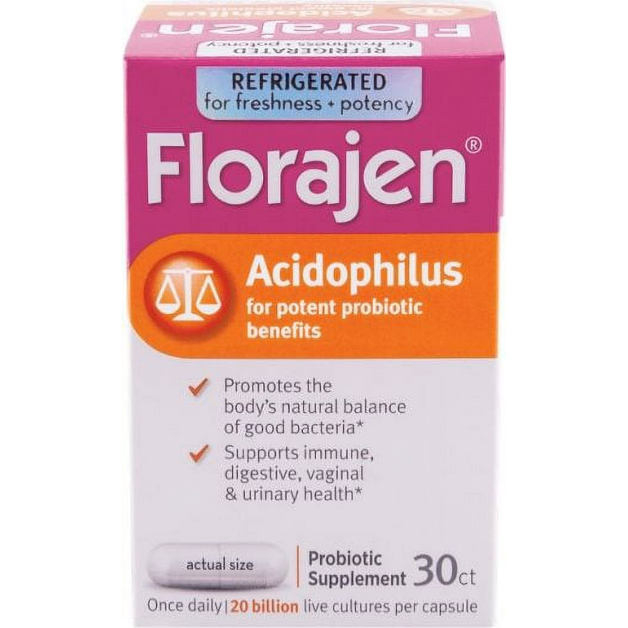 Florajen Acidophilus Probiotics, 30 Capsules