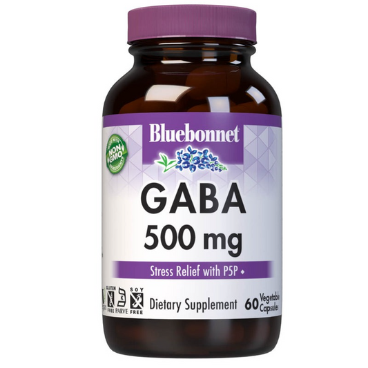 Bluebonnet GABA 500mg - 60 Vegetable Capsules