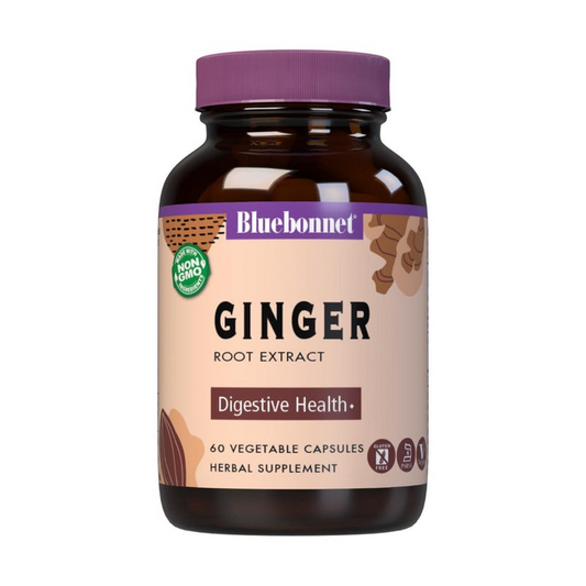 Bluebonnet Ginger Digestive Health - 60 Vegetable Capsules