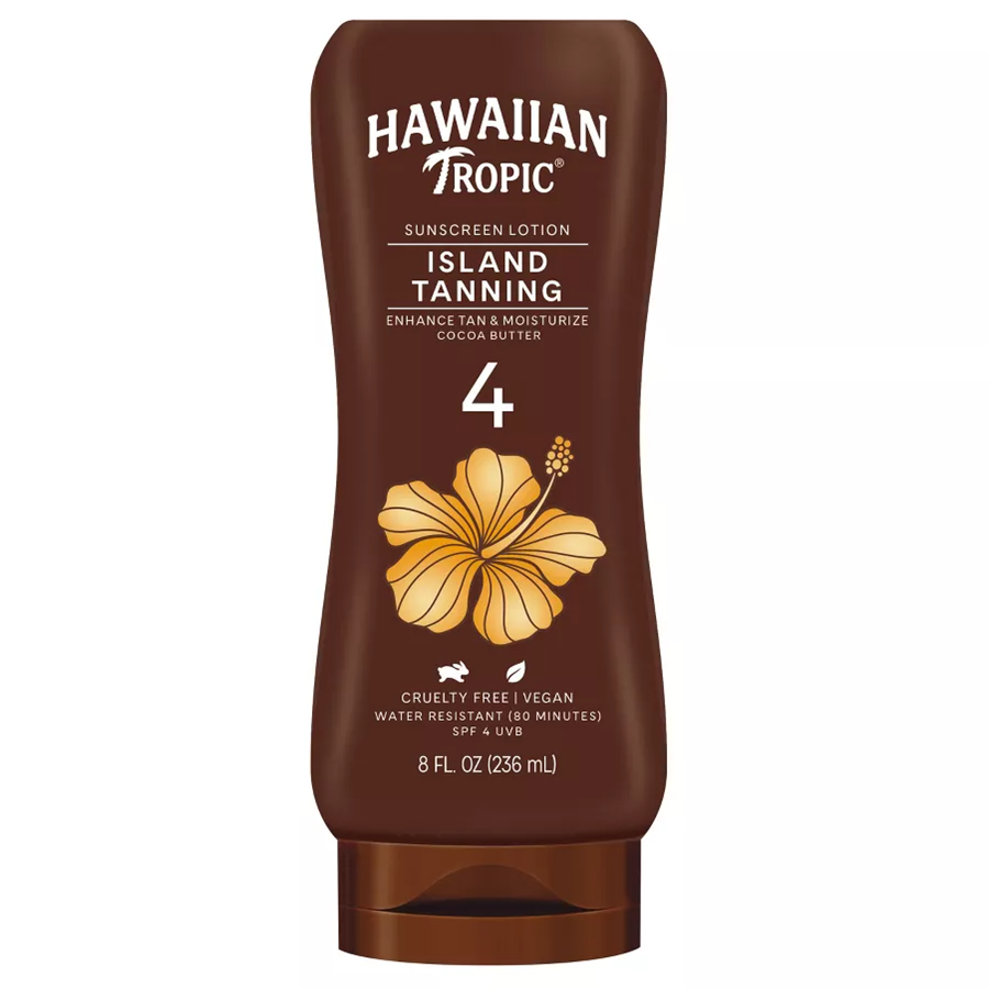 Hawaiian Tropic Dark Tanning Lotion Sunscreen - SPF 4 - 8oz