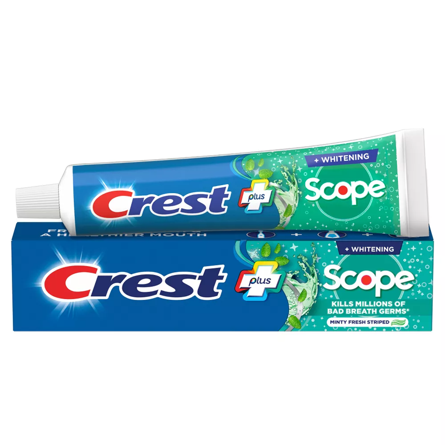 Crest + Scope Complete Whitening Toothpaste - Minty Fresh, 5.4oz