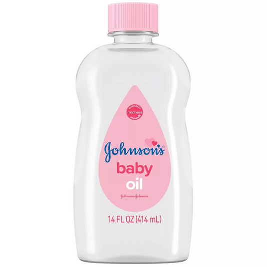 Johnson's Baby Body Pure Mineral Oil, Gentle & Soothing Massage Oil for Dry Skin - Original Scent - 14 fl oz