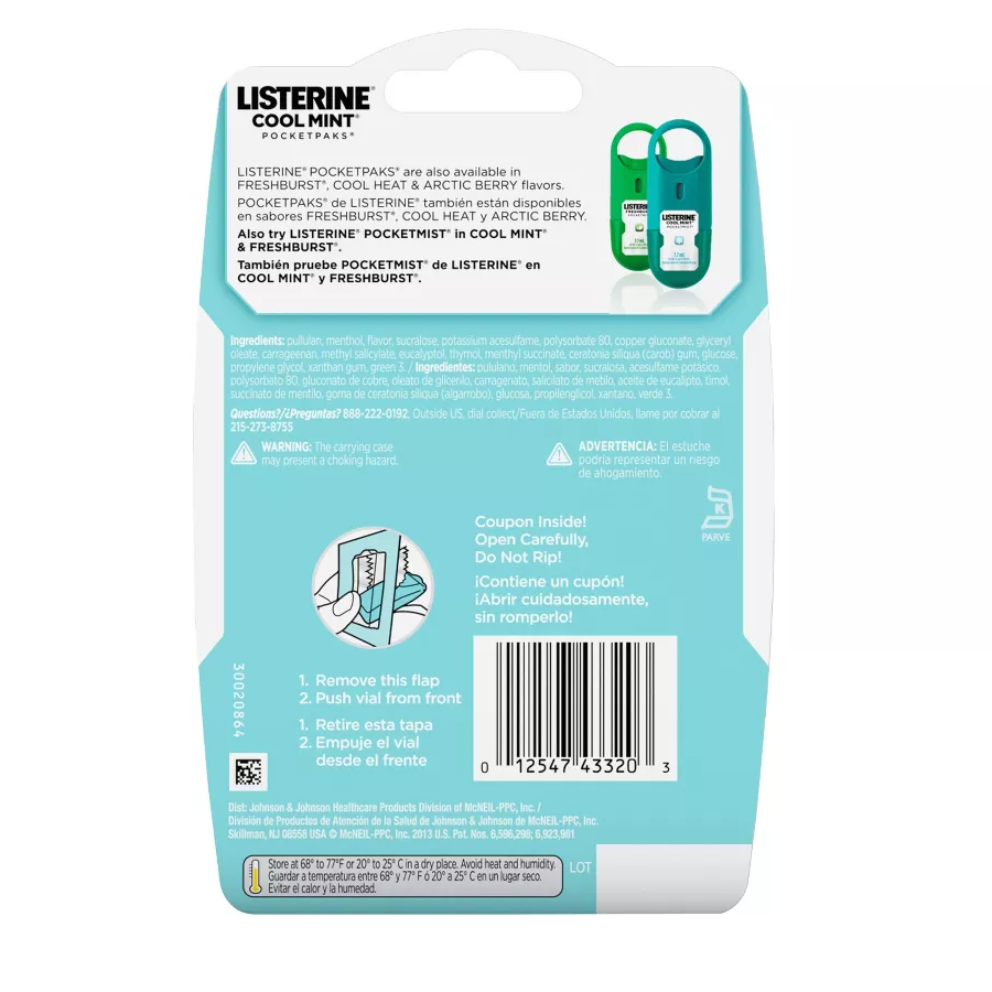 Listerine PocketPaks Breath Strips, Cool Mint