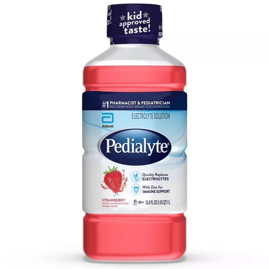 Pedialyte Electrolyte Solution Hydration Drink - Strawberry - 33.8 fl oz