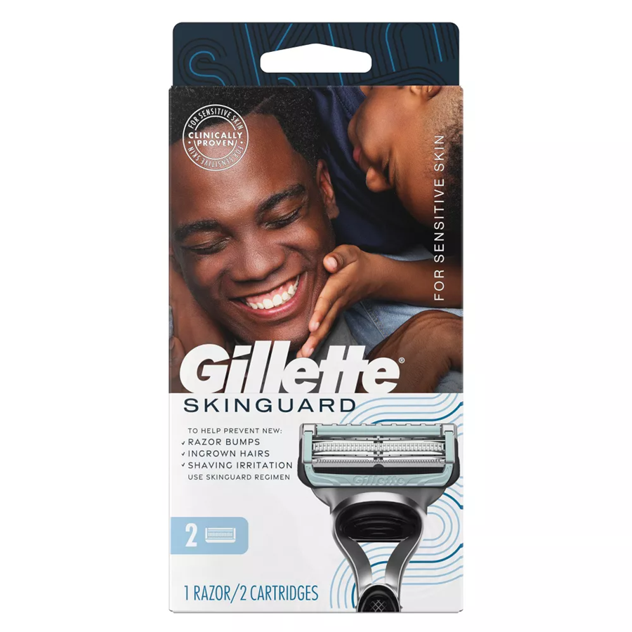 Gillette SkinGuard Men's Razor Handle + 2 Blade Refills