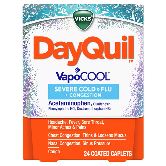 Vicks DayQuil Severe VapoCOOL Cold & Flu Medicine Caplets - 24ct