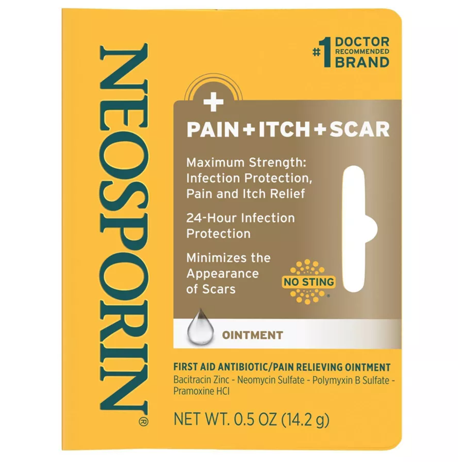 Neosporin First Aid Antibiotic Pain, Itch, Scar Ointment - 0.5oz