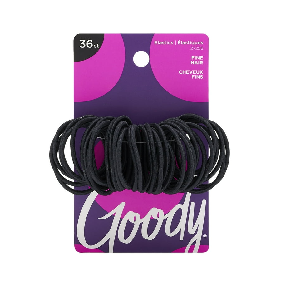 Goody Ouchless Hair Elastics, Black, 36ct