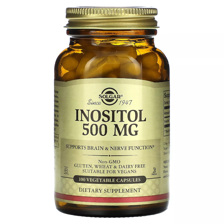 Solgar Inositol 500 mg, 100 Vegetable Capsules