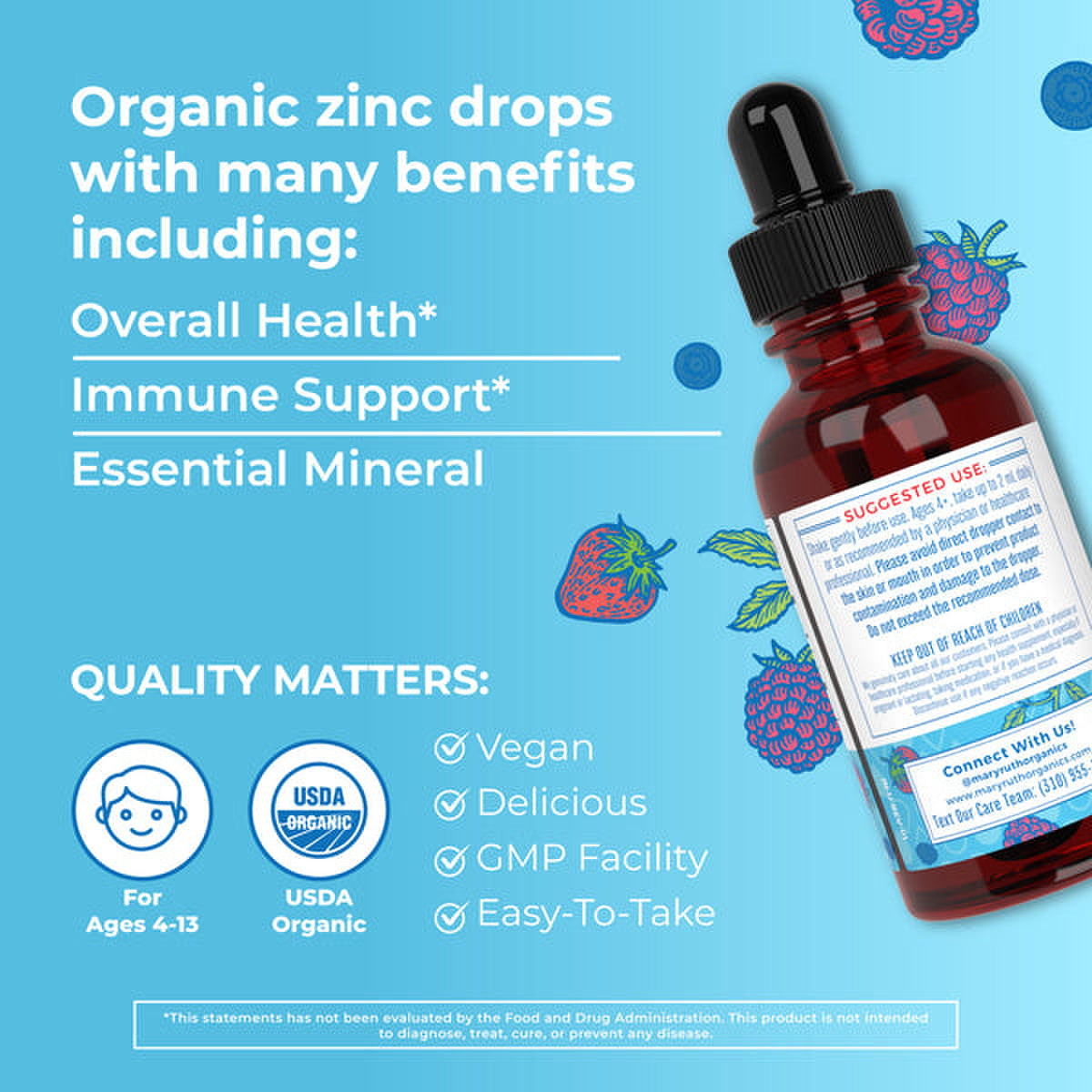 MaryRuth's Kids Ionic Zinc Drops 2 fl. oz.