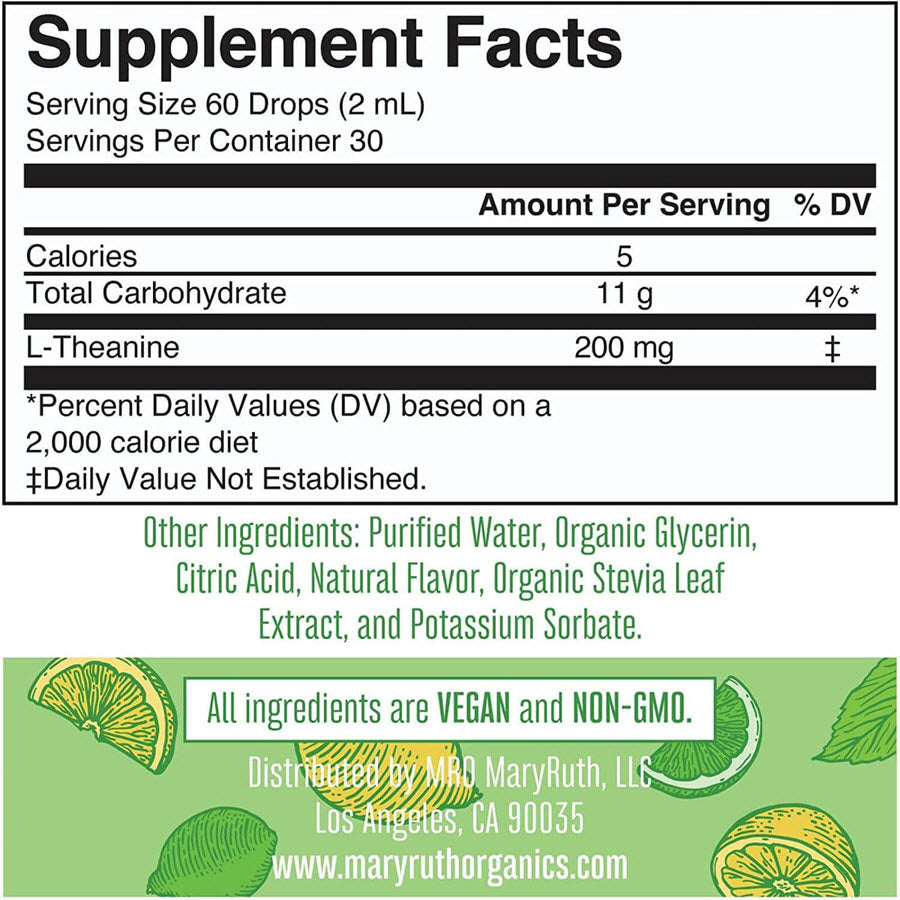 MaryRuth's L-theanine Liquid Drops 2 fl. oz.