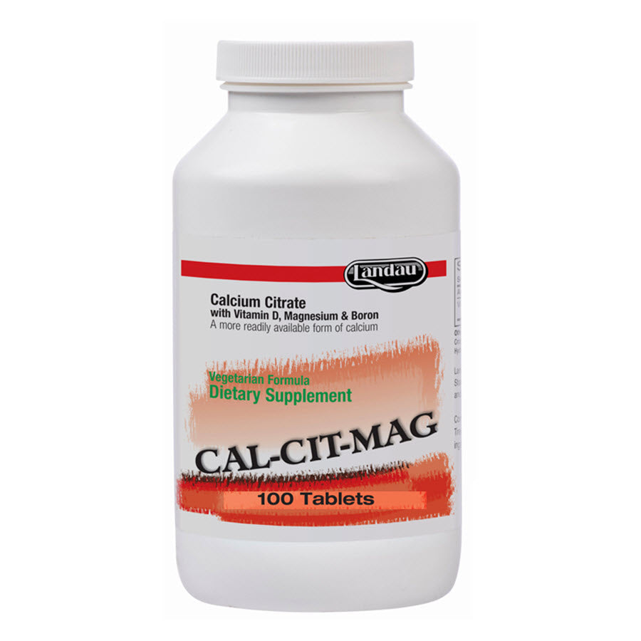 Landau Cal-Cit-Mag Calcium Citrate with Vitamin D, Magnesium & Boron, 100 Tablets