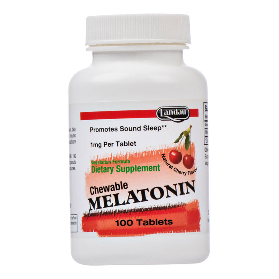 Landau Melatonin 1 Mg Chewable Cherry Flavor, 100 Tablets