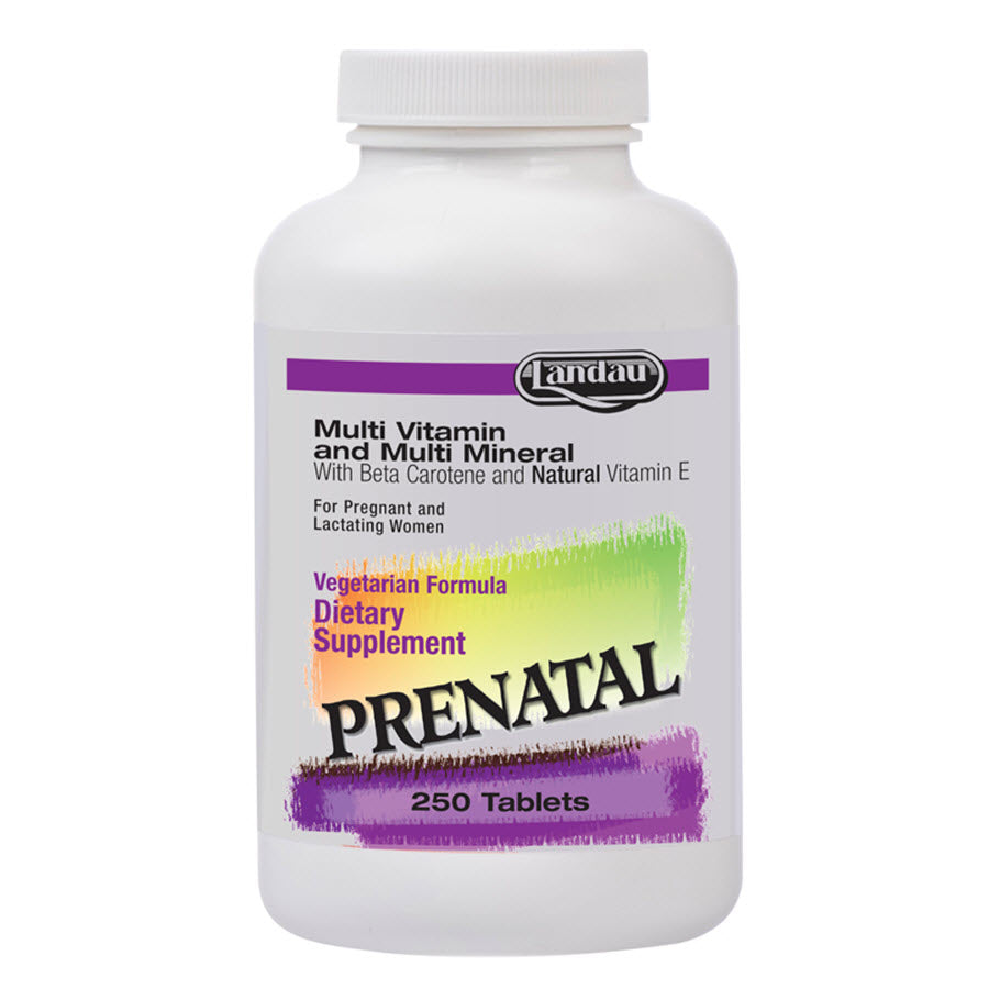 Landau Prenatal - Milti-Vitamin Multi-Mineral with Beta Carotene and Natural Vitamin E, 250 Tablets