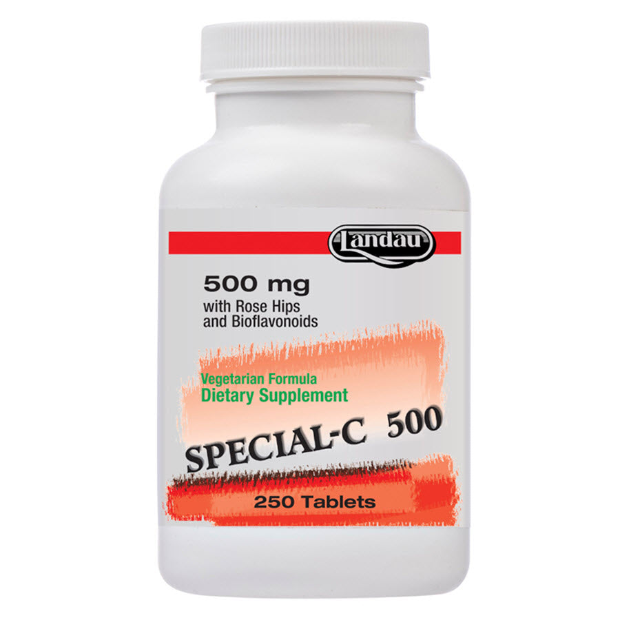 Landau Vitamin-C Special C 500 Mg w/ Rose Hips and Bioflavonoids 250 Tablets