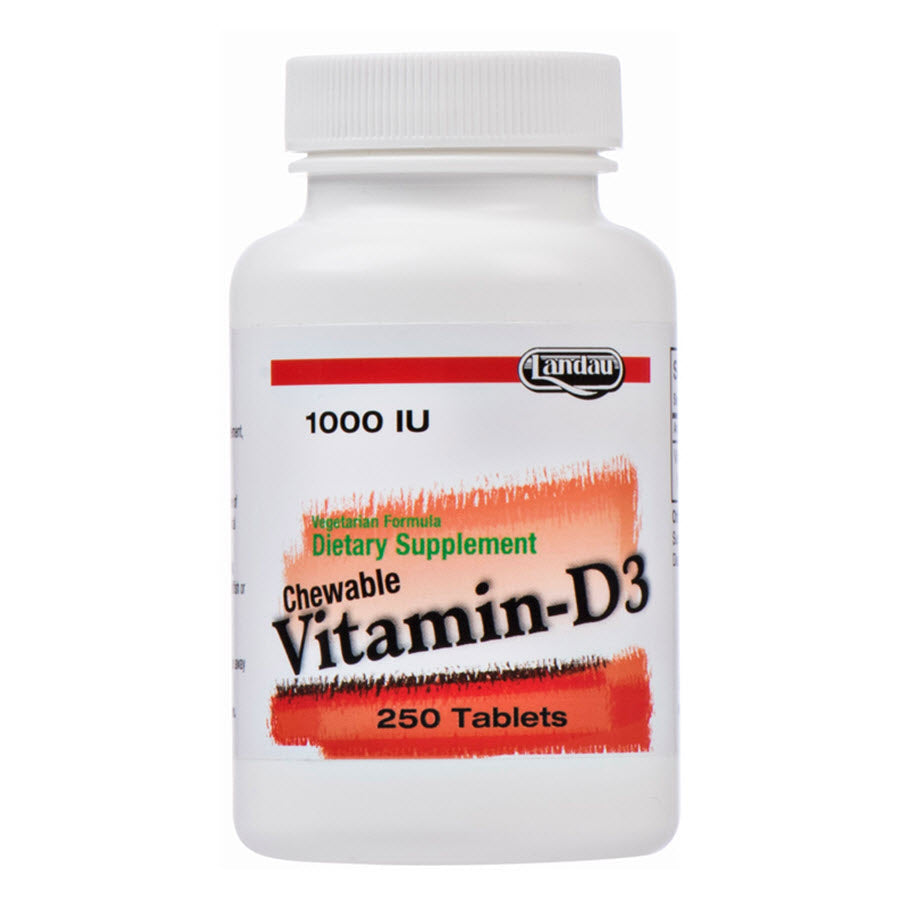 Landau Vitamin D3 1000 IU Chewable Cherry Flavor, 250 Tablets