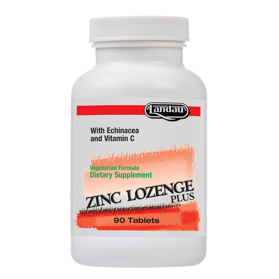 Landau Zinc Lozenge Plus with Echinacea and Vitamin C, Orange Flavor, 90 Tablets